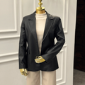 Classic Black Leather Jacket Kaleen