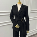 Black Belted Suit Set Kaleen