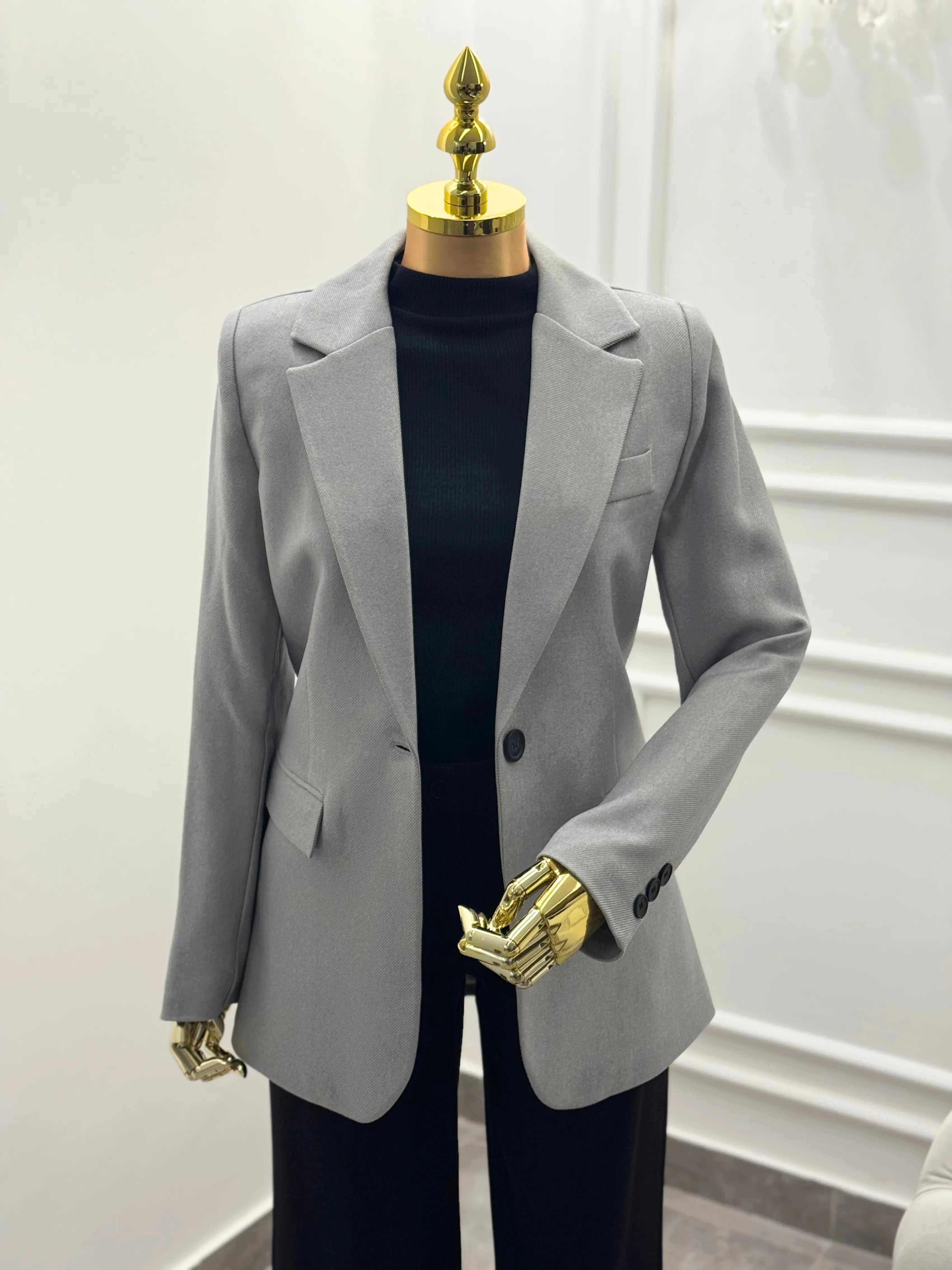 Light Grey Tailored Blazer Kaleen