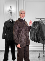 Velvet Modest Set – Dark Brown