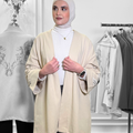Embroidered Shumwa-Feel Modest Jacket – Beige