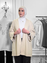 Embroidered Shumwa-Feel Modest Jacket – Beige