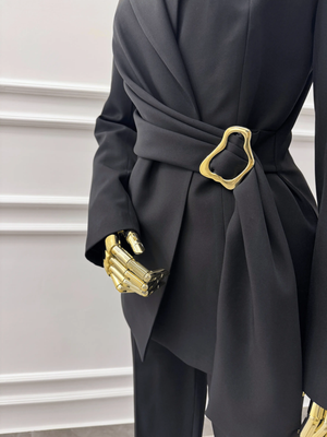 Black Belted Suit Set Kaleen